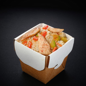 Рис с куриным филе и Ананасами